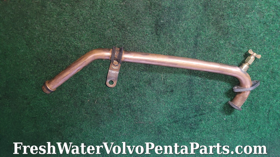 Volvo Penta aq 131 petcock 855416 exhaust copper pipe