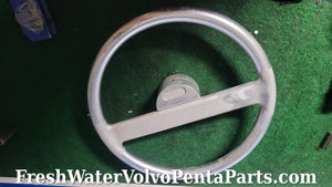 Aluminum 16 inch boat marine steering wheel Standard taped keyway