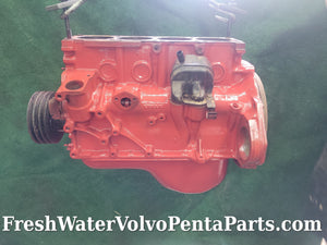 Volvo Penta aq131D short block B230 4 Cylinder. Red Block 2.3L