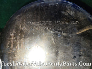 Volvo Penta muffler end caps pn.  854444 854445 740 Big Block End Plates Through hull Exhaust