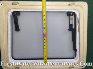 BOMAR 94082084 boat Cuddy Hatch Cover translucent white trapezoid.