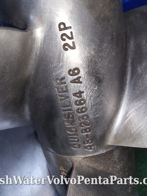 Bravo 3 dual Props Stainless steel P22 Quicksilver Mercury Marine 48 823663 48 823664 A6