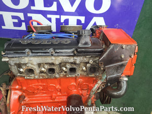 Volvo Penta Red Block B230 running take out Aq131 Dual Carb Engine Motor
