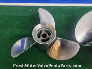 Volvo Penta FH4 Helical Stainless Steel prop set 3885850 front  3885851 rear DPS-B props DP
