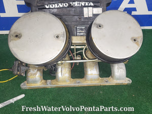 Volvo Penta aq171c Intake manifold and dual Carbs for DOHC 16 Valve Cylinder head