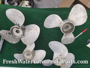 4 Volvo Penta 14 inch 4 cylinder propellers short hub 270 280 various unknown pitches
