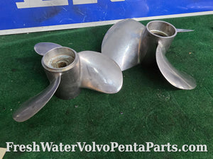 Volvo Penta C4 Stainless Steel Propellers NiBrAl / Bronze  Hubs 3587872 3587866