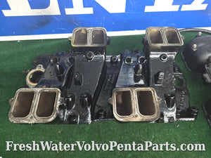 Volvo Penta 7.4L 454 7.4Gi Fuel Injection  intake Manifold upper and lower 12550668 oval port