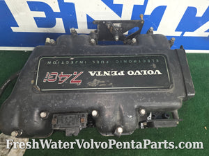Volvo Penta 7.4L 454 7.4Gi Fuel Injection  intake Manifold upper and lower 12550668 oval port
