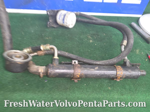 Volvo Penta 7.4L 454  remote oil filter mount power steering cooler Heat Exchanger