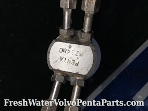 Volvo Penta Dpx Hydraulic Steering manifold Block 872480 872956  with high pressure hoses 872593