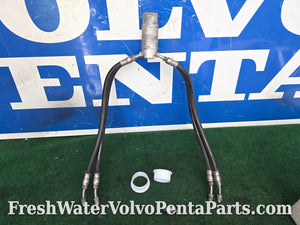 Volvo Penta Dpx Hydraulic Steering manifold Block 872480 872956  with high pressure hoses 872593