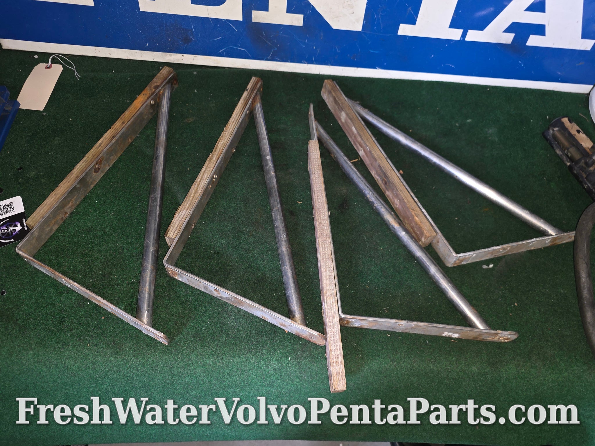 4 Stainless steel swim platform brackets 10 x 18