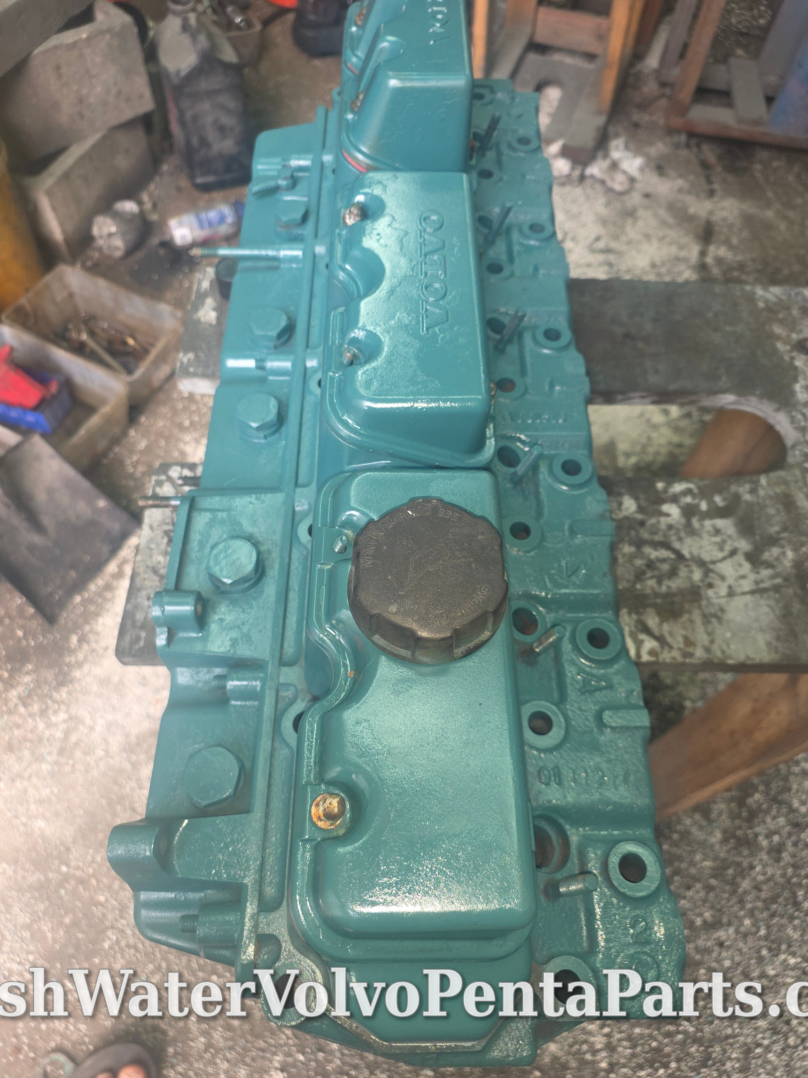 Volvo Penta KAD42-A 6 cylinder diesel cylinder head , casting # 1001516 PN# 3803198
