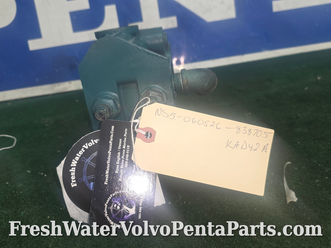 Volvo Penta 6 Cylinder diesel thermostat housing 839705 KAD42-a