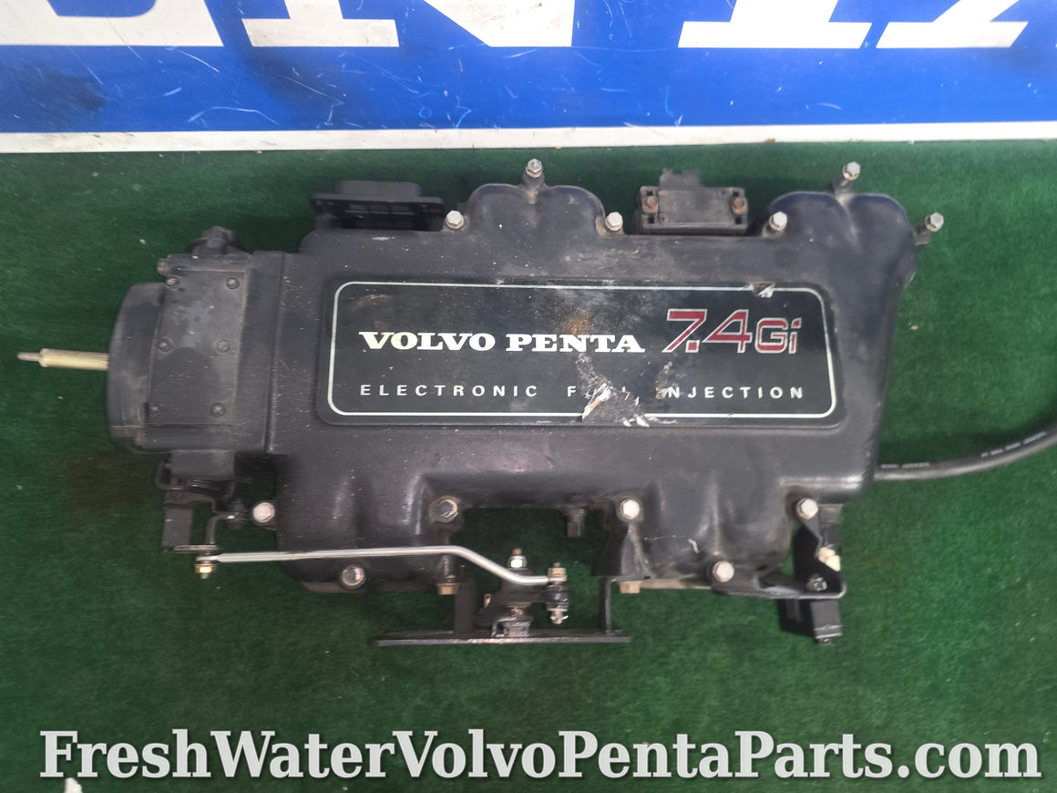 Volvo Penta 7.4gi upper intake and throttle body 454 Fuel Injection