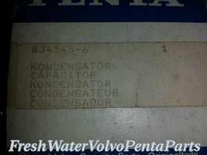 New Volvo Penta Condenser / Capacitor P/n 834545-6 for AQ 115 Aq 130 NOS  New Old Stock