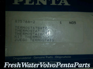 New Volvo Penta Thermostat Kit P/n 875788-2  New old Stock Points.