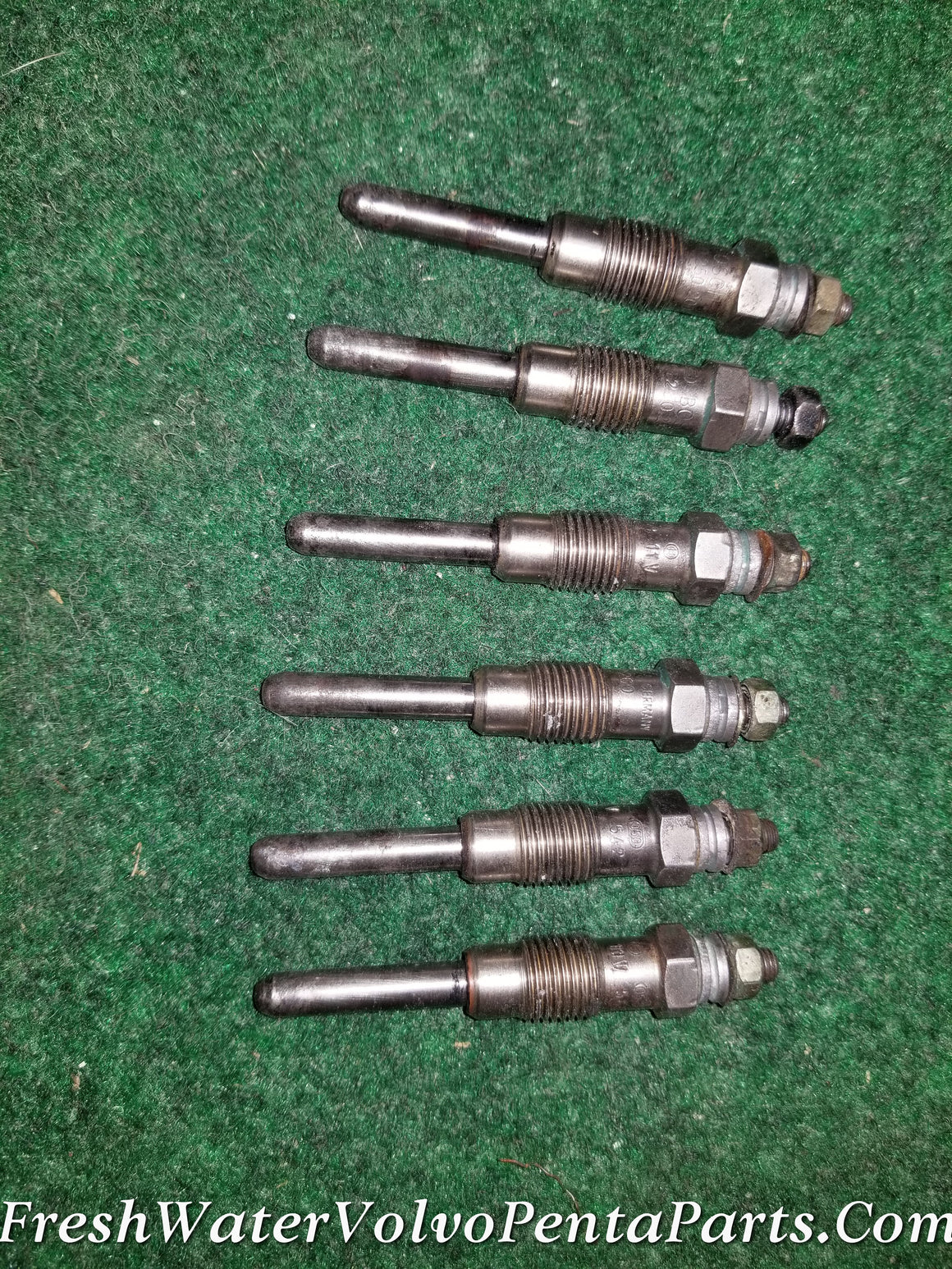 Volvo Penta glow Plugs 6 P/n 838954 Bosch Germany MD40A, AQAD40A, AQAD40B Tmd30