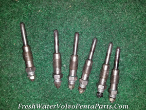 Volvo Penta glow Plugs 6 P/n 838954 Bosch Germany MD40A, AQAD40A, AQAD40B Tmd30