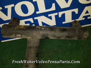 Volvo Penta Diesel Fiberglass Marine Thru Hull exhaust Pipe 4 inlet  2 x 3 inch outlets