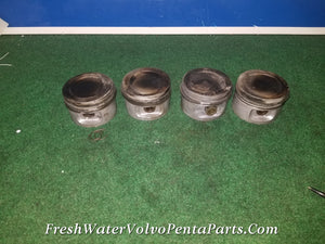 Volvo Penta Red Block 2.3L Standard Pistons , rings , wrist pins Standard  Stamped D and E