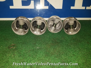 Volvo Penta Red Block 2.3L Standard Pistons , rings , wrist pins Standard  Stamped D and E