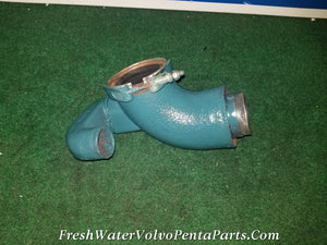 Volvo Penta AQAD40B AQAD 40 Exhaust mixing elbow 845261 & water Pipe 845528