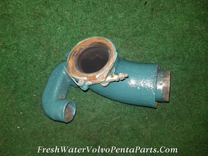 Volvo Penta AQAD40B AQAD 40 Exhaust mixing elbow 845261 & water Pipe 845528