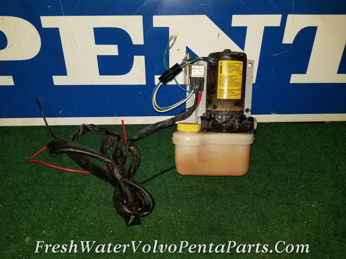 VOLVO PENTA HYDRAULIC TILT & TRIM PUMP AQ 290 DP-A DP-C W EXTERNAL RESERVOIR