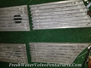 Solid Cast Aluminum 3 Piece intake & Exhaust Marine Vent Covers 48 x 6
