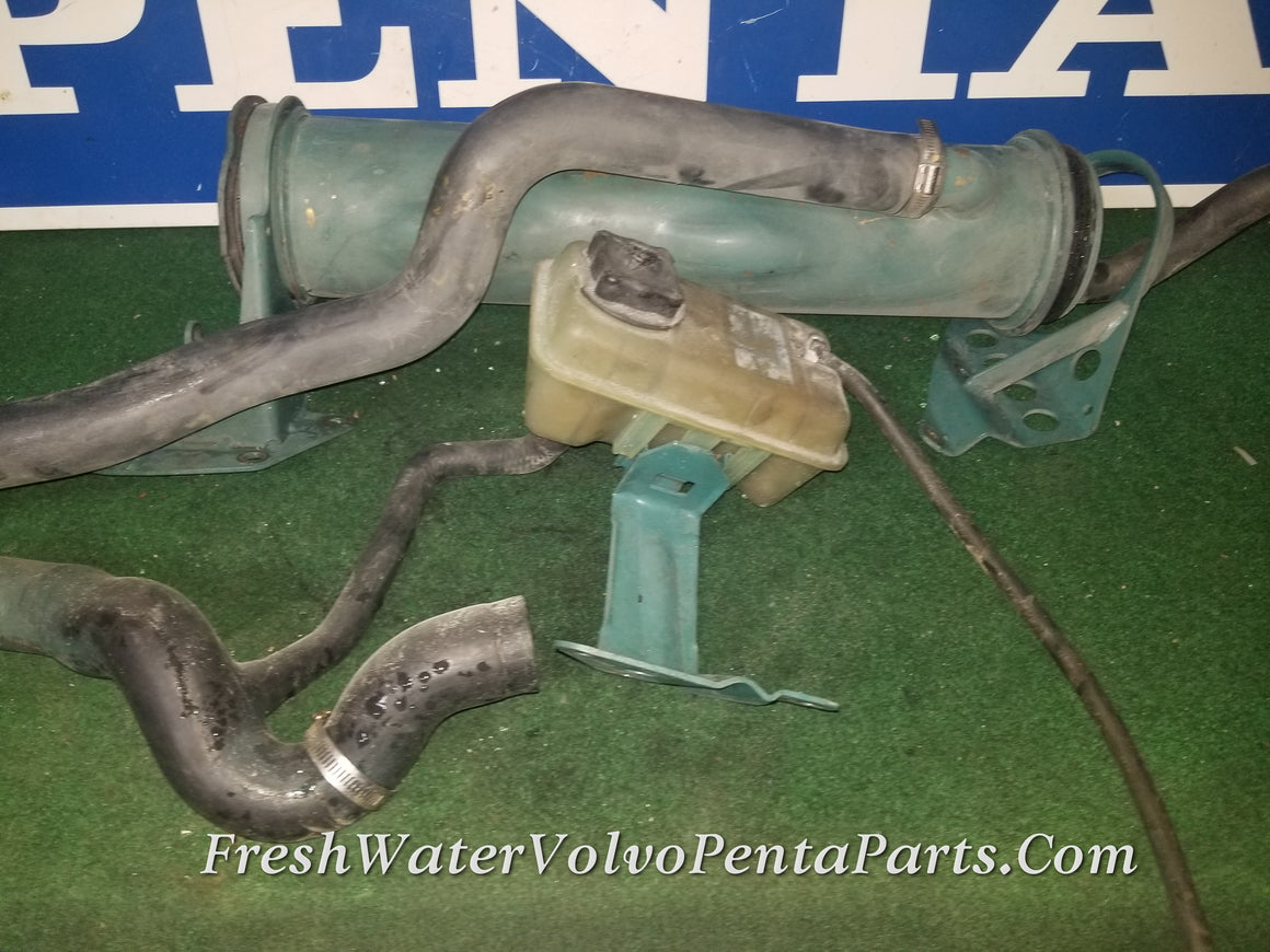 Volvo Penta KAMD42 Heat Exchanger Kit 861082 with Hoses Reservoir Bracketing Pressure tested