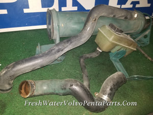 Volvo Penta KAMD42 Heat Exchanger Kit 861082 with Hoses Reservoir Bracketing Pressure tested