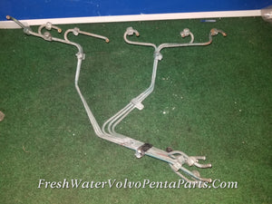 Volvo Penta KAMD42p-A Diesel Fuel rail Connection Pipes 861648 838878 861149