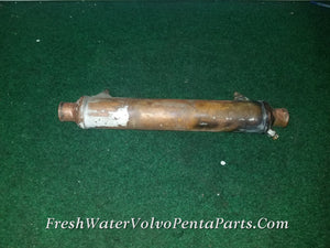 Volvo Penta Copper In-Line oil Cooler Power steering 15 Inch 1 3/8 od hose connections