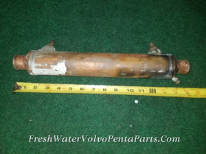 Volvo Penta Copper In-Line oil Cooler Power steering 15 Inch 1 3/8 od hose connections