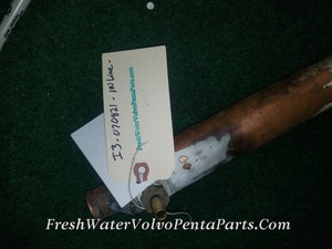 Volvo Penta Copper In-Line oil Cooler Power steering 15 Inch 1 3/8 od hose connections