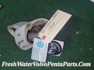 Volvo Penta AQ 275 offset exhaust housing Check Valve p/n  853431 exhaust outlet