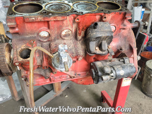 Volvo Penta B230 2.3L Short block 1987 Low hours AQ131 4 cylinder Rotating assembly