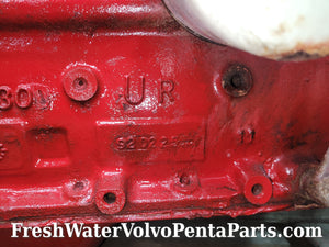 Volvo Penta B230 2.3L Short block 1992 Low hours 230 b b230 4 cylinder Rotating assembly