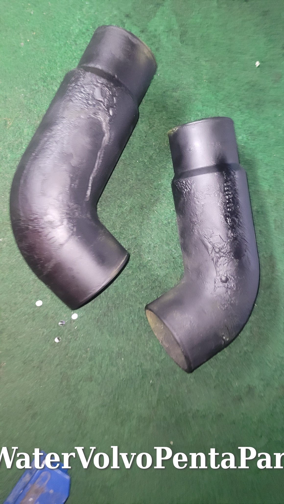 Volvo Penta 4 inch to 3 1/2 inch exhaust elbows 3852738 V8 V6 454 350 305