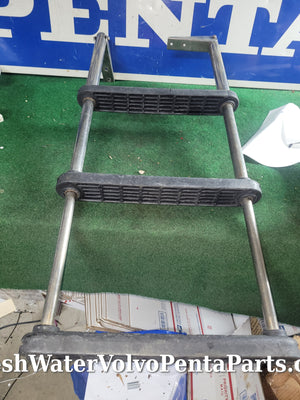 Stainless Marine telescoping swim ladder approx 3 feet extended