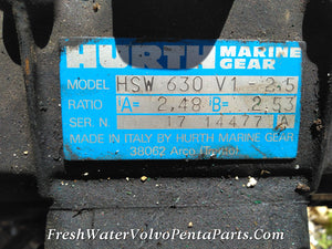 Hurth 630 V1 2.50 Marine Transmissions A=2,48 B=2,53
