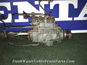 VOLVO PENTA TAMD40 B FUEL INJECTION PUMP WITH FUEL LINES 867739 ,867756, 867766